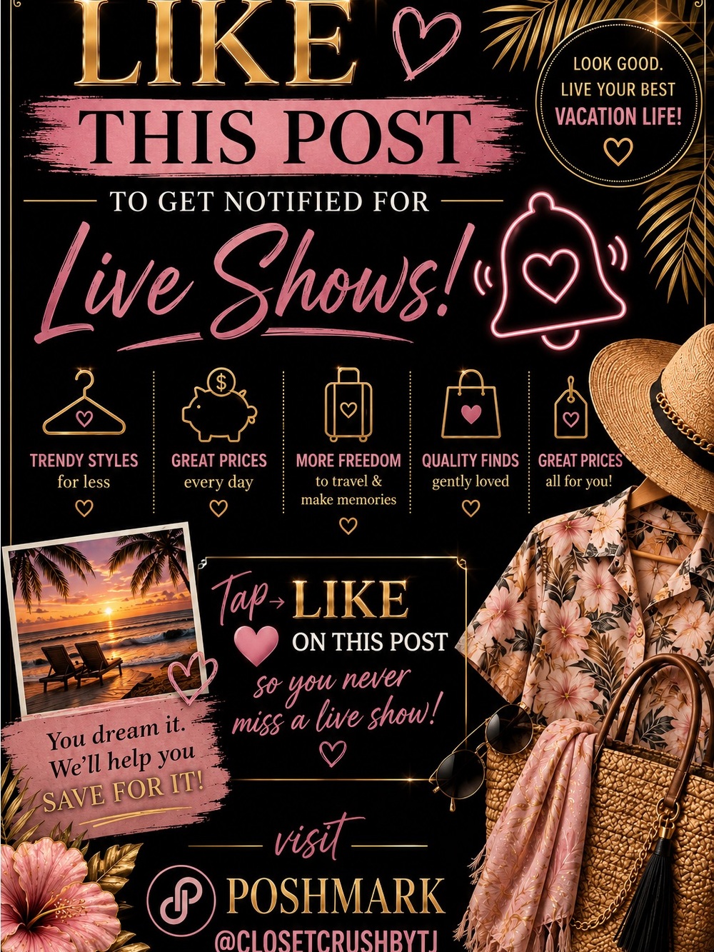 🛍️ LIKE THIS POST TO GET NOTIFIED OF FUTURE LIVE SHOWS!